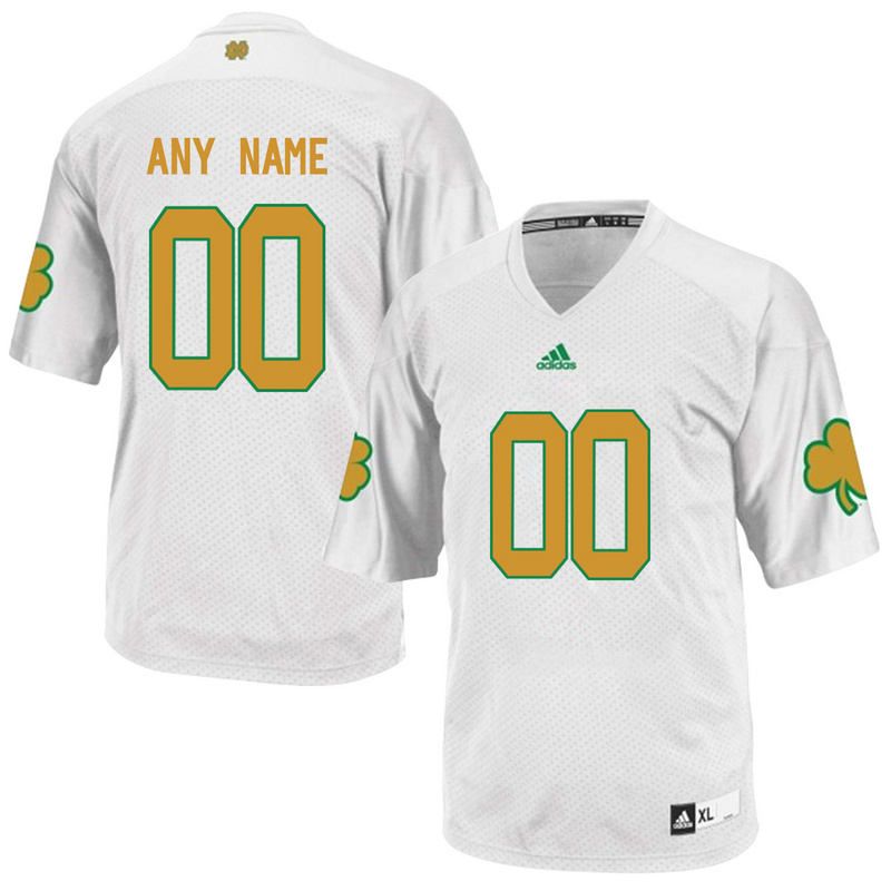 Adidas Men Notre Dame Fighting Irish Customized Techfit College Football Jersey  White